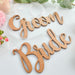 laser cut wooden wedding bride and groom ceremony decorations