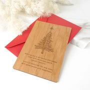 Unique Christmas keepsake card customised with your message