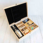 Customised Engraved Wooden Gift Boxed French Martini Cocktail Set